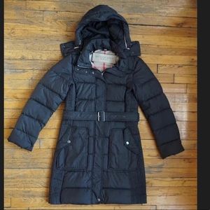 Burberry Down Puffer Hooded Jacket Coat